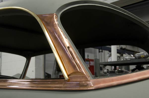 All the trim has undergone a multi stage copper, nickel and chrome plating and assembly process. Each piece is fitted to the car before nickel plating to insure a prefect fit.